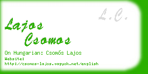 lajos csomos business card